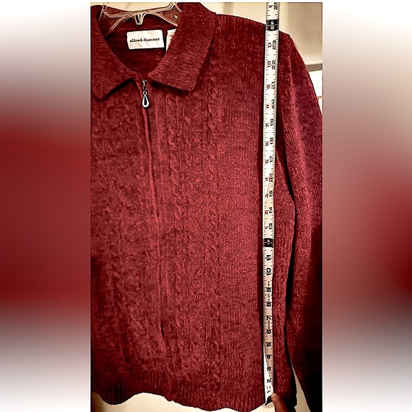 🪔ALFRED DUNNER🪔 FULL ZIP CUDDLY WARM VELOUR VELVETY CARDIGAN SWEATER EUC🎄 - Picture 12 of 12